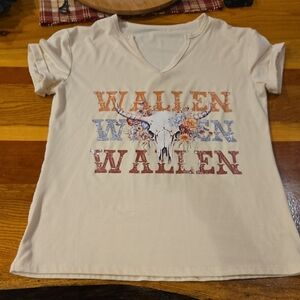 Cream MORGAN WALLEN Graphic Women's Top